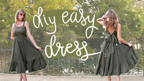 Easy Diy Dress No Zipper And It Has Pockets Pattern Available Tie Back Dress With Ruffles