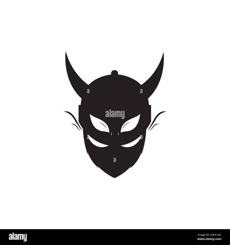 Black Man With Mask And Hat Horn Logo Design Vector Graphic Symbol Icon Sign Illustration