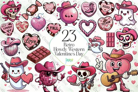 Retro Howdy Western Valentines Day Graphic By Janecreative Creative