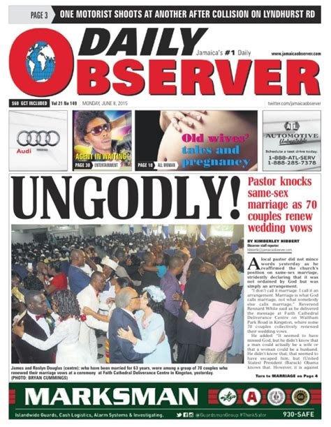 Gay Jamaica Watch There Goes Gay Marriage Paranoia Again