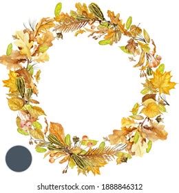 Watercolor Fall Wreath Images Stock Photos Vectors Shutterstock