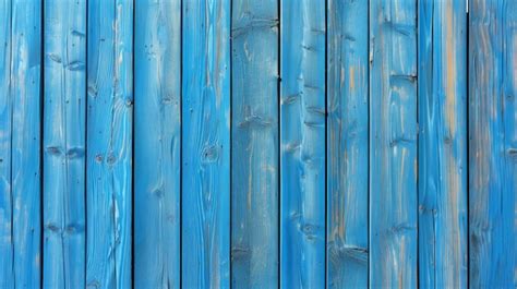 Tablas De Madera Pintadas De Azul Vibrante Con Textura Natural De Grano