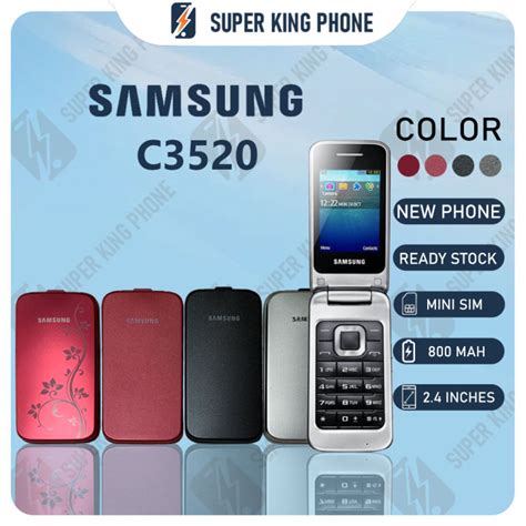 Original Samsung C3520 Gsm Mobile Phone Large Button Flip Phone Lazada