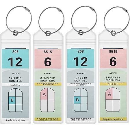 AOTIAN 4 Pack Clear Cruise Luggage Tag Holders For Carnival Princess