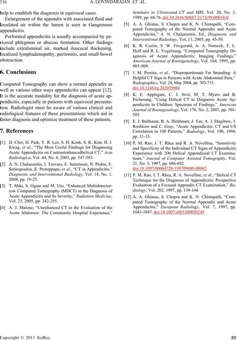 Computed Tomography Diagnosis Of Acute Appendicitis—pictorial Essay