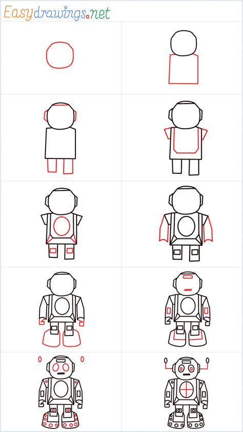 How to Draw a Robot step by step - [10 EASY Phase]