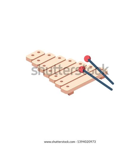 Xylophone Vector 3d Isometric Color Icon Stock Vector Royalty Free