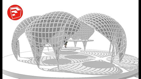 Pergolas In Sketchup 3d Modeling Pergolas Curvas En Sketchup Modelado