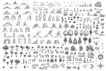 Ancient map icons stock photos, royalty-free images, vectors, video Fantasy Map Making, Fantasy ...