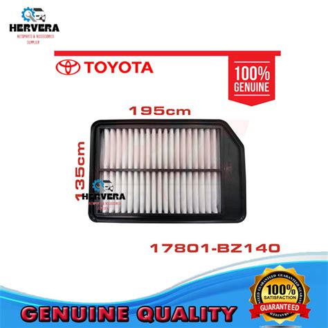 GENUINE AIR FILTER For Toyota Wigo Gen2 2017 2021 17801 BZ140 Lazada PH