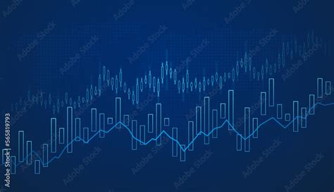 Vetor De Business Candle Stick Chart In The Stock Market With An Uptrend Financial Investment