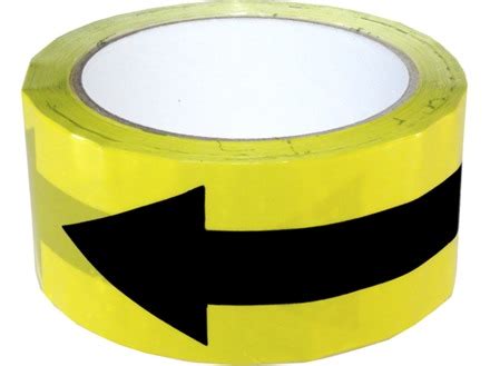 Safety And Floor Direction Tapes Black Arrow On Yellow At