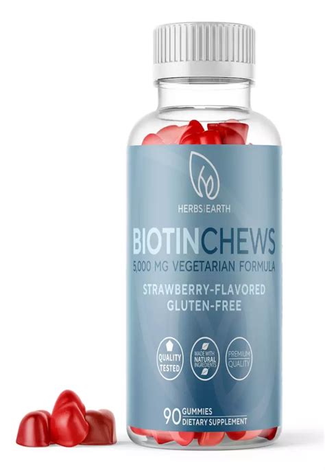 Buy Herbs Of The Earth Biotin Chews Biotin Gummies Mcg