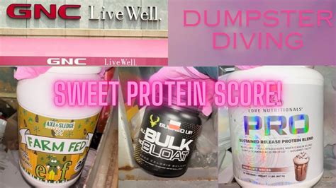 Dumpster Diving Insane Protein Score Dumpster Diving At Gnc Youtube