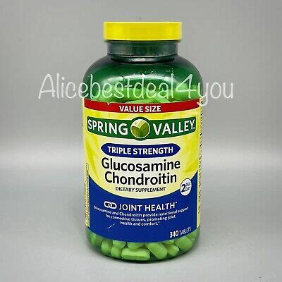 Spring Valley Triple Strength Glucosamine Chondroitin Tablets Exp