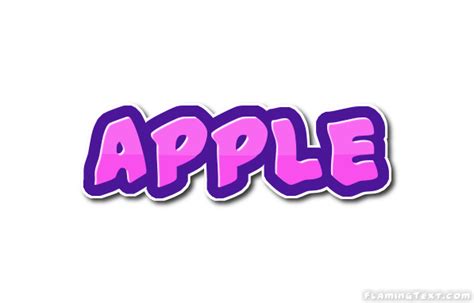 Apple Word Logo - LogoDix