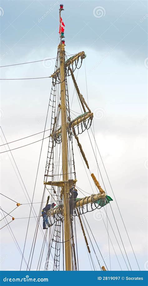 Mast Of Old Sailing Ship Stock Image Image Of Masted 2819097