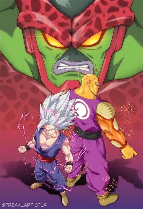 Gohan Beast Y Orange Piccolo Vs Cell Max Dragon Ball Super Artwork