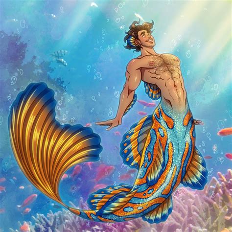 Art By Cabaretbara Anime Mermaid Anime Merman Mermaid Art