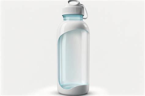 Premium Photo A Clear Water Bottle With A Blue Cap