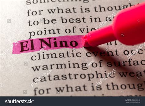 Fake Dictionary Dictionary Definition Of The Word El Nino Stock Photo