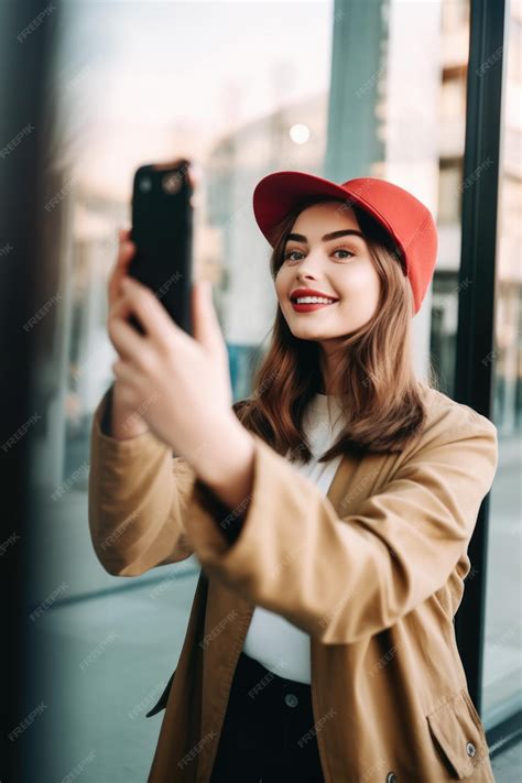 Premium Photo Shot Of An Attractive Young Woman Taking Selfies While