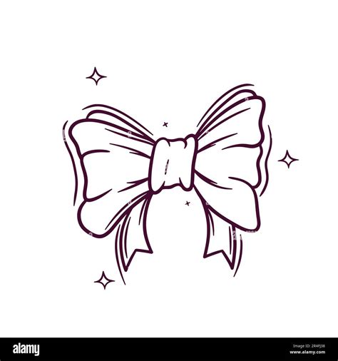 Hand Drawn Bow Tie Doodle Vector Sketch Illustration Stock Vector