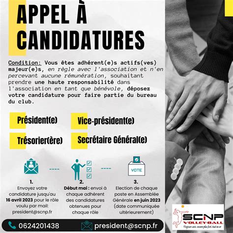 Appel A Candidatures Pour Tre Membre Du Bureau Sporting Club Nord