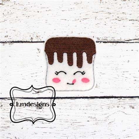 Chocolate Marshmellow Feltie Ith Embroidery Design File Miss Meggie