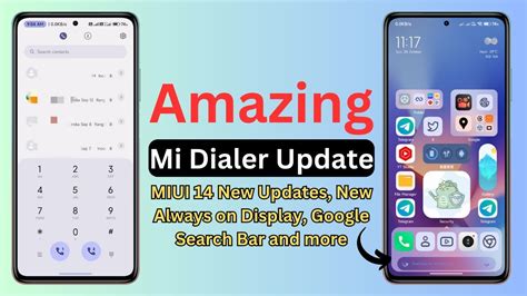 Amazing Mi Dialer With MIUI 14 And MIUI 15 New Updates New AOD