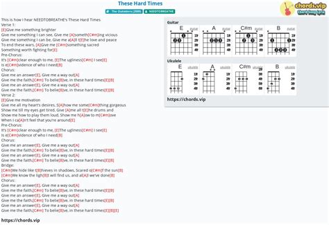 Chord These Hard Times Tab Song Lyric Sheet Guitar Ukulele Chordsvip