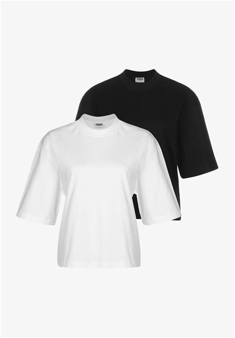 Urban Classics 2 Pack T Shirts Basic White Blackhvid Zalandodk