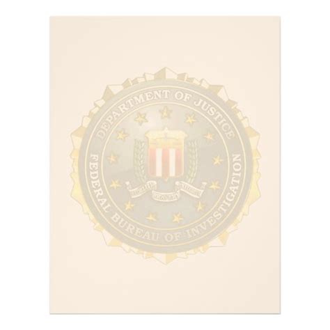 FBI Emblem Letterhead | Zazzle