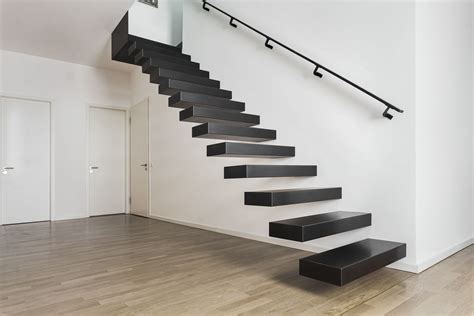 Moderne Treppe Schwebende Treppe Kragarmtreppe Aus Blaustahl Stil