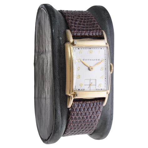 Hamilton Rare Platinum Art Deco Tank Style Watch Circa 1940s At