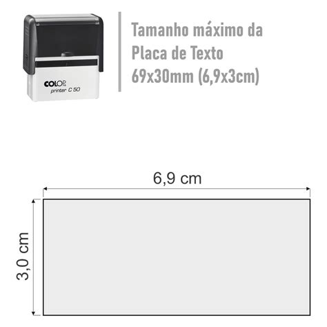 Carimbos Bh Carimbo Colop Printer Preto X Mm