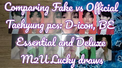 Comparison Guide Fake Vs Official Bts Taehyung D Icon Be Essential