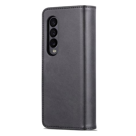 For Samsung Galaxy Z Fold G Azns Skin Feel Calf Texture Flip Leather