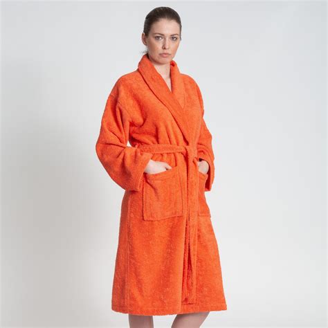 Albornoz Mujer Naranja Oferta X Bata Algod N Almacenes