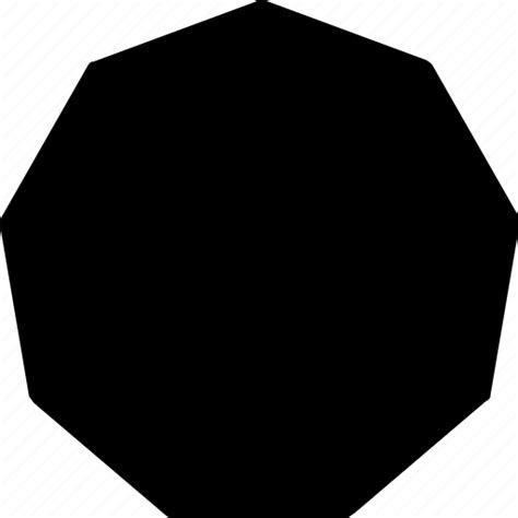 Basic, geometrical, nonagon, shape icon - Download on Iconfinder