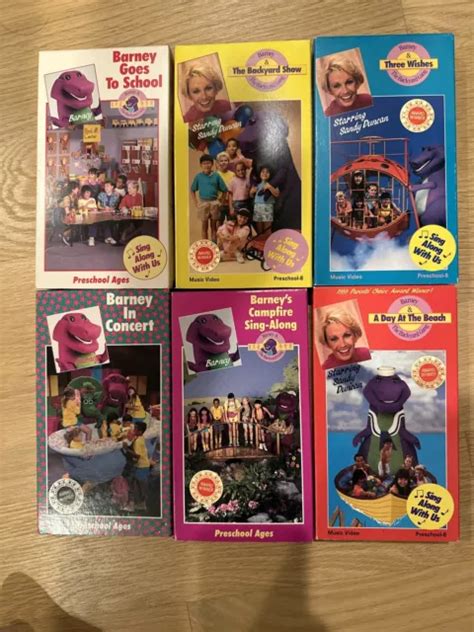 Vintage Barney And The Backyard Gang Vhs Lot Of 7 Sandy Duncan Covers