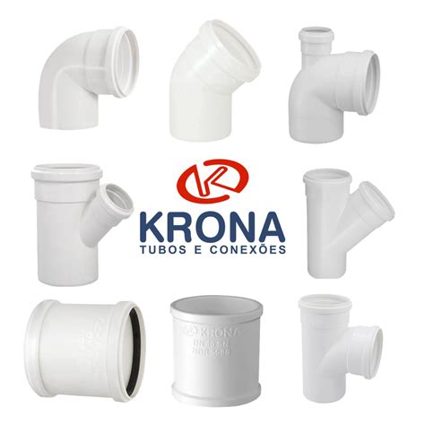 Conexões de Esgoto KRONA Água 100MM Joelho 45 e 90 Junção Simples