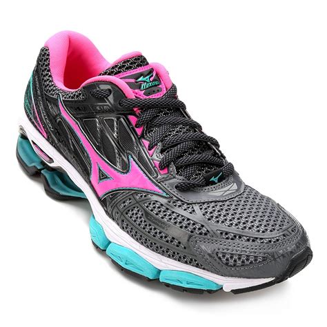 Tênis Mizuno Wave Creation 19 Feminino Grafite E Pink Netshoes