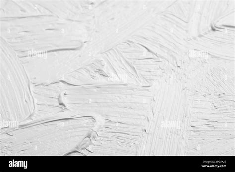 Texture Of White Oil Paint As Background Closeup Stock Photo Alamy