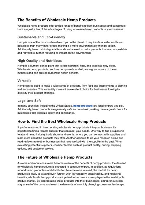 Ppt Wholesale Hemp Products The Future Of Sustainable Business Powerpoint Presentation Id