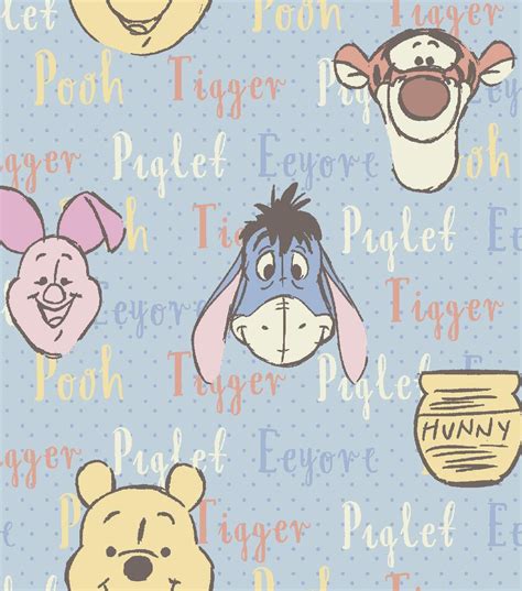 Disney Pooh Flannel Fabric Everyday Pooh Hunny Winnie The Pooh