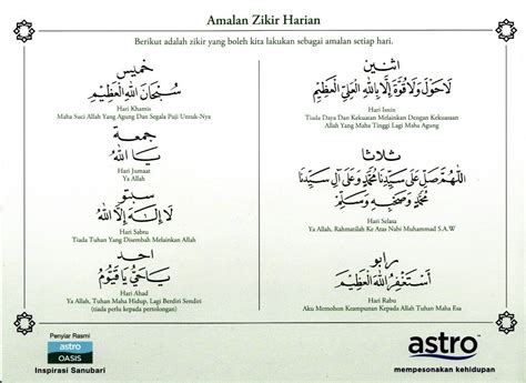 Amalan Zikir Hari Jumaat