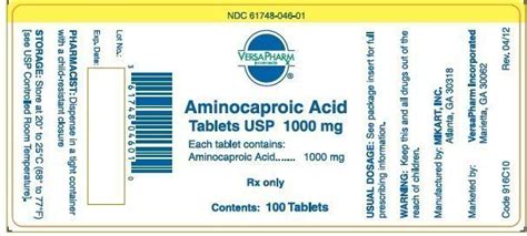 Aminocaproic Fda Prescribing Information Side Effects And Uses