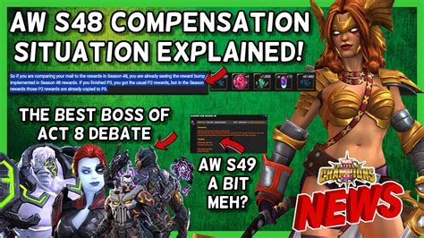 Act 8 Best Boss Debate 83 Path Rewards Bug Aw Season 48 Compensation Aw S49 Details Mcn