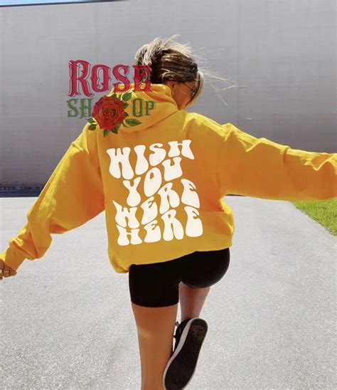 Wish You Were Here Hoodie Trendy Hoodies Aesthetic Clothes Etsy